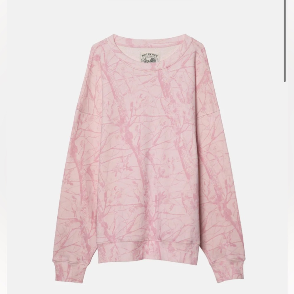 DAIRY BOY Bubblegum Camo Crewneck
